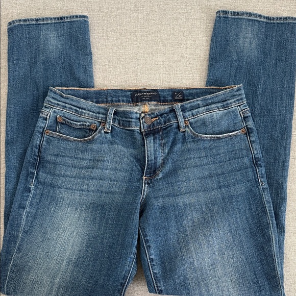 Lucky Brand Mid rise Straight Sweet Dark Blue Jeans - Picture 7 of 10